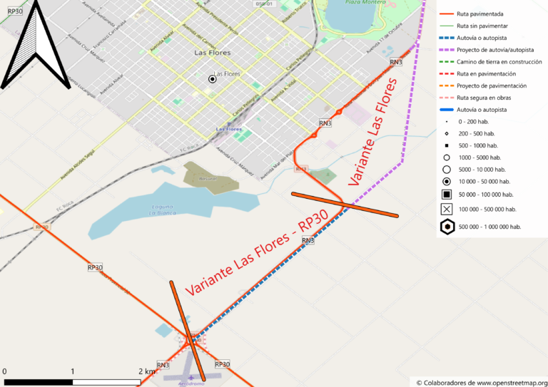 Mapa B3-7 Variante Las Flores - RP30