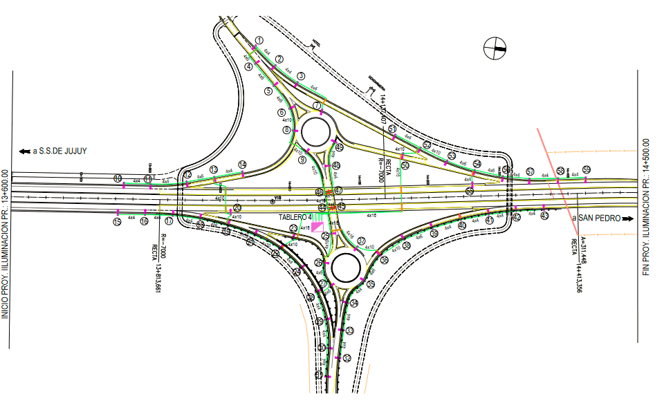 Croquis del puente sobre la RP56.
