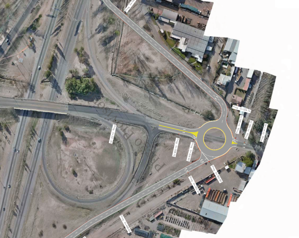 Croquis nueva rotonda sector este de calle Bulnes.