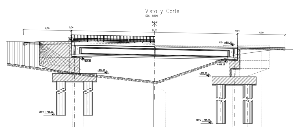 Croquis puente arroyo Catarata
