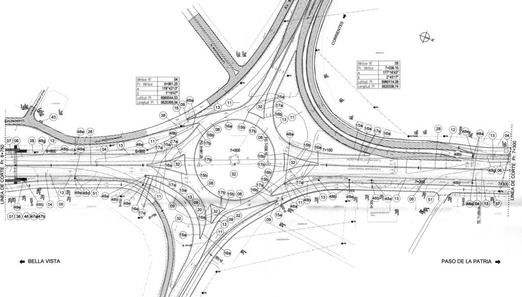 Croquis de la rotonda con avenida Independencia.