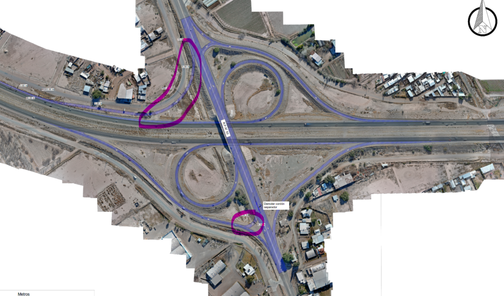 Croquis e la intervención en RP50.