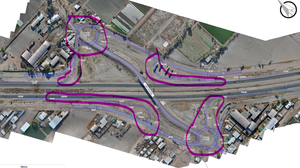 Croquis de la intervención en calle Don Bosco.