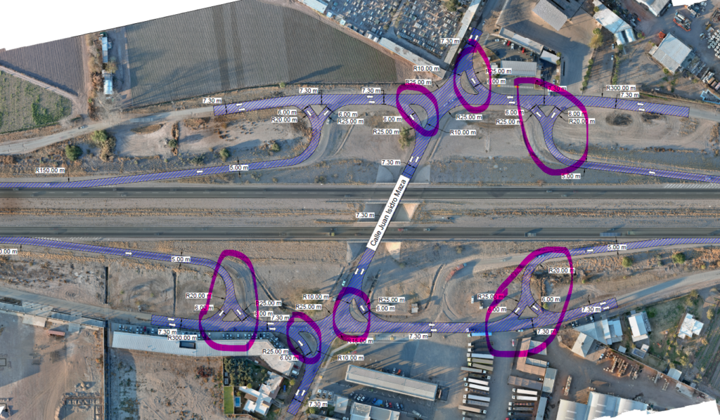 Croquis de la intervención en calle Maza.